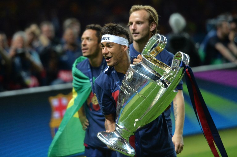 Neymar logró ganar la Champions con el Barcelona al batir a Juventus en 2015, en el Estadio Olímpico de Berlín
