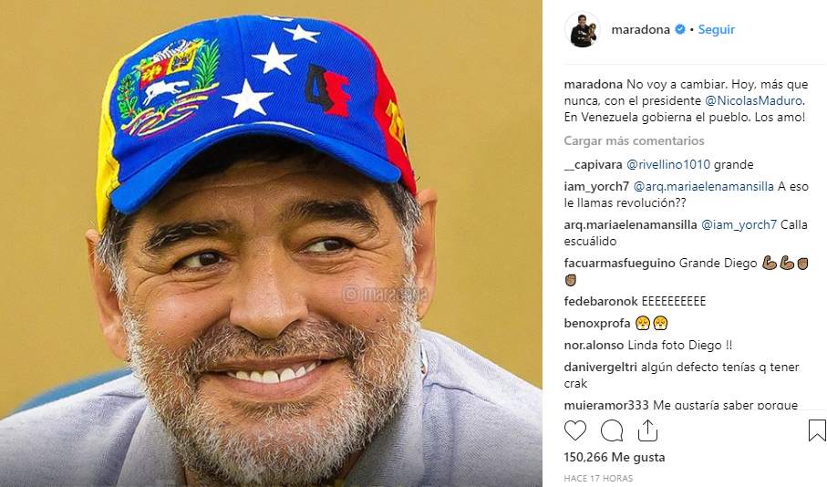 Diego Maradona en Instagram