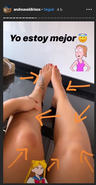 Historial de Andrea Valdiri en Instagram 