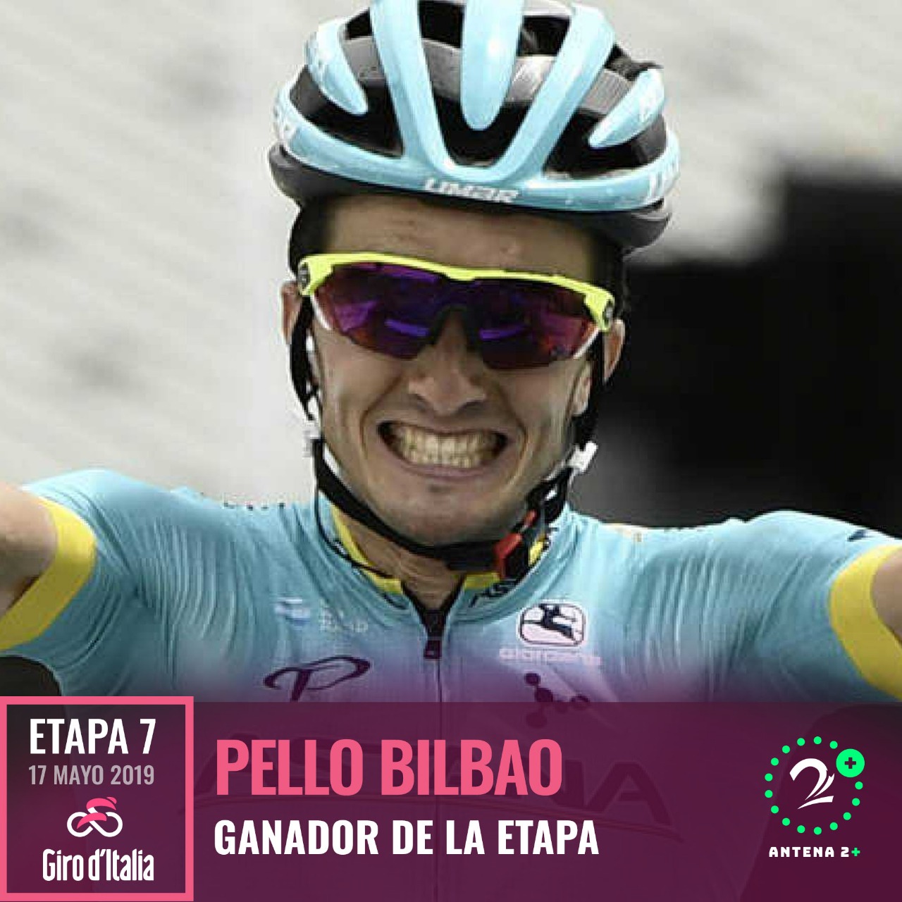 Pello Bilbao, ganador de la séptima etapa del Giro de Italia