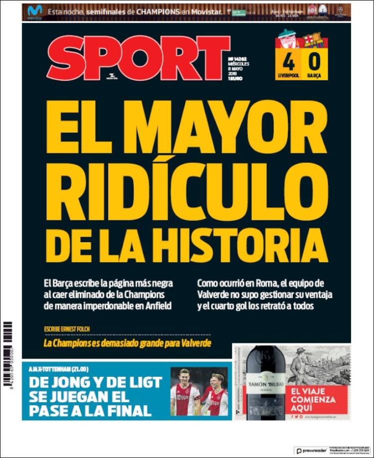 Portada Diario Sport