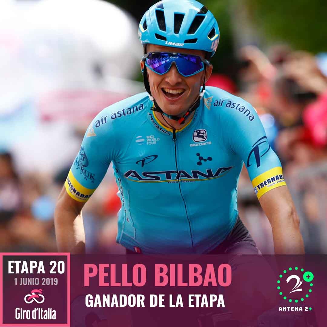 Pello Bilbao ganó la etapa 20 del Giro de Italia