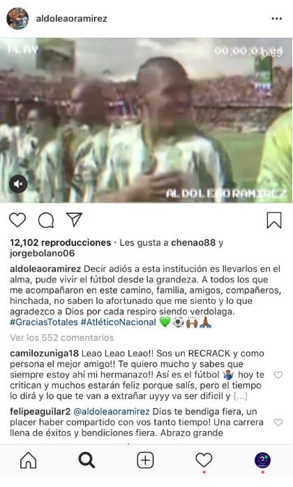 Aldo Leao Ramírez y su mensaje para Atlético Nacional
