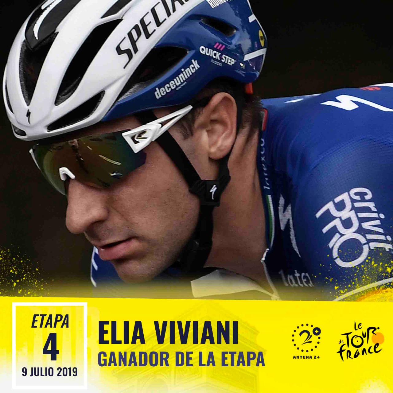 Elia Viviani ganó la cuarta etapa del Tour de Francia 2019