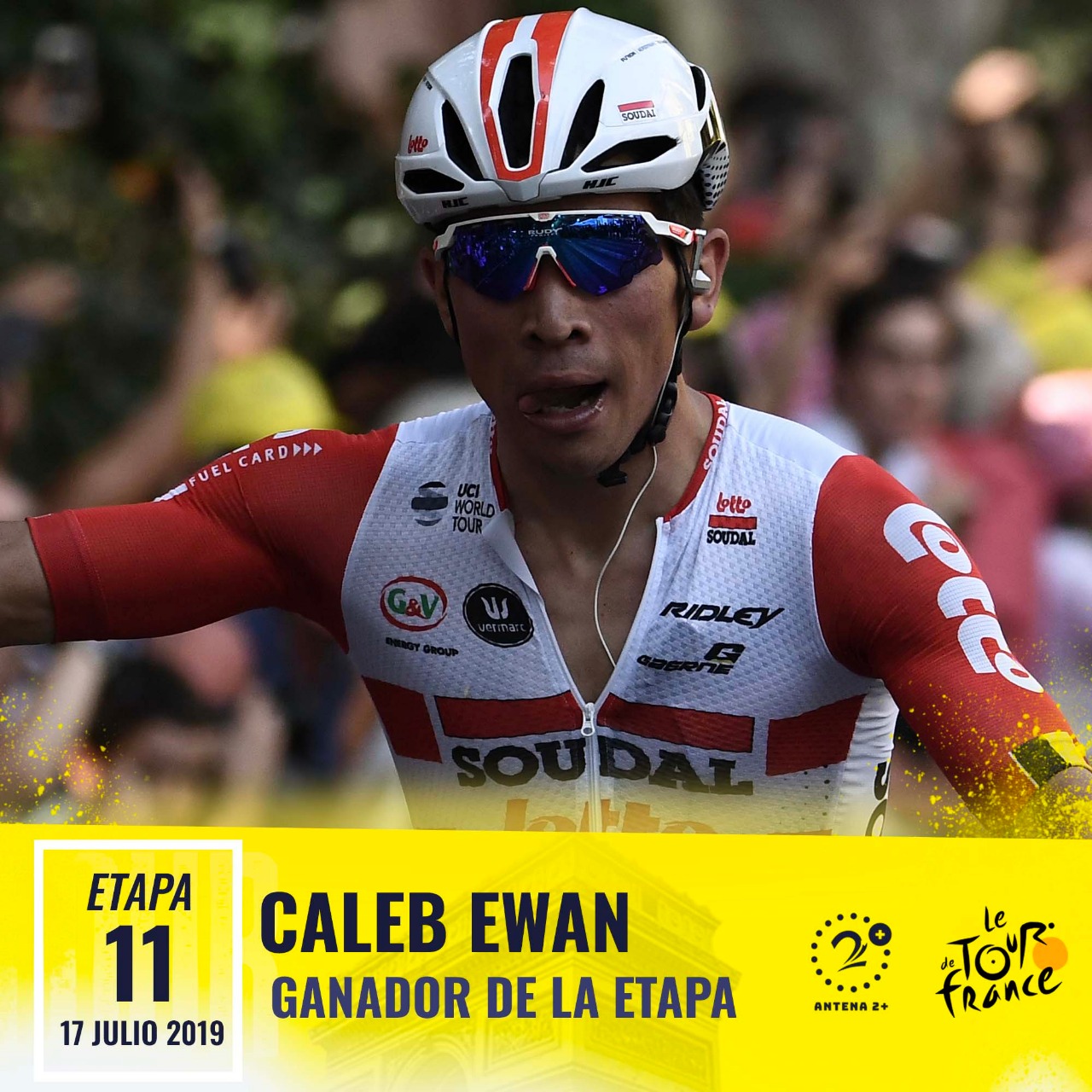 Caleb Ewan (Lotto Soudal) ganó la etapa 11 del Tour de Francia