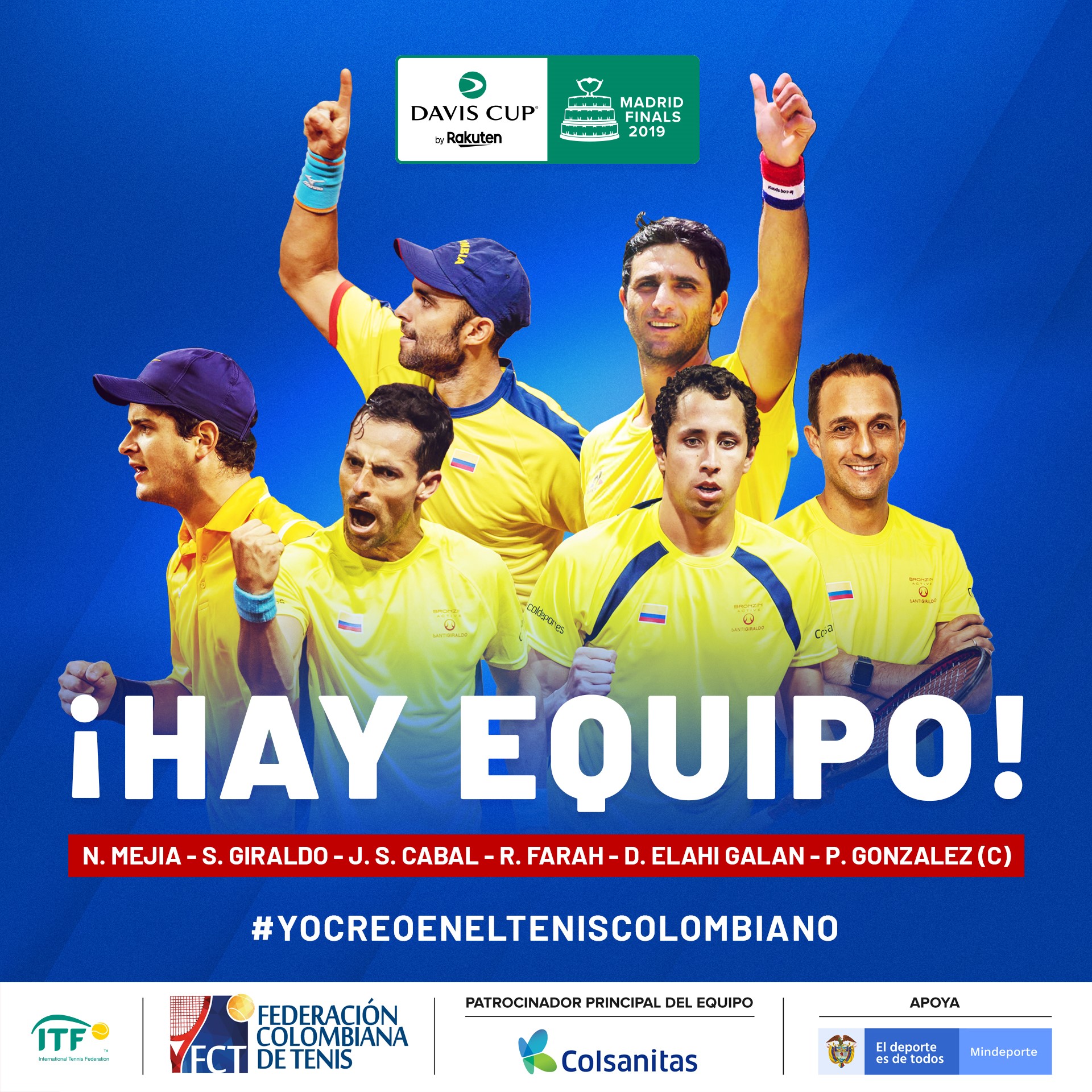 Equipo Colombia 'Copa Davis'