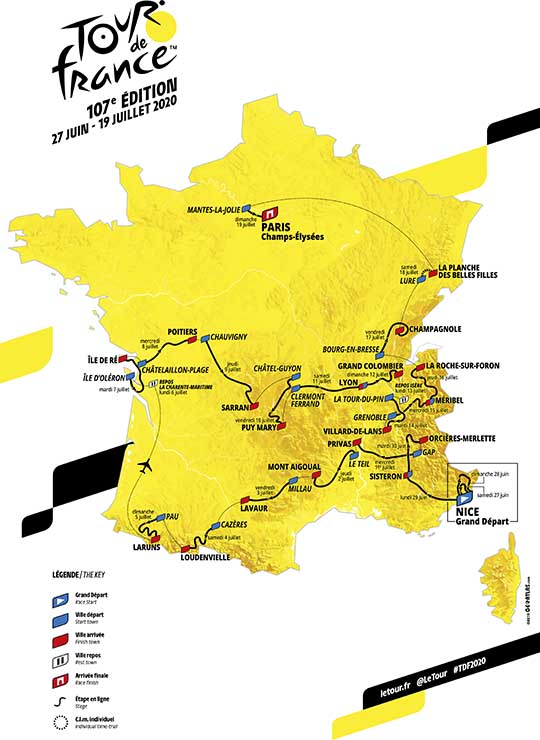 Recorrido Tour de Francia 2020