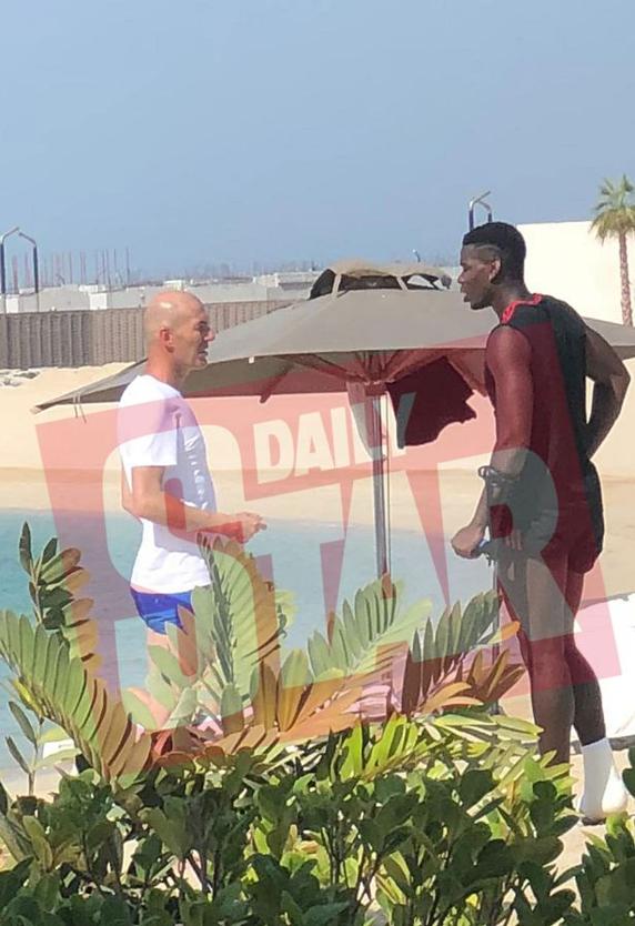 Reunión secreta de Zidane y Paul Pogba - Foto del ‘Daily Star’