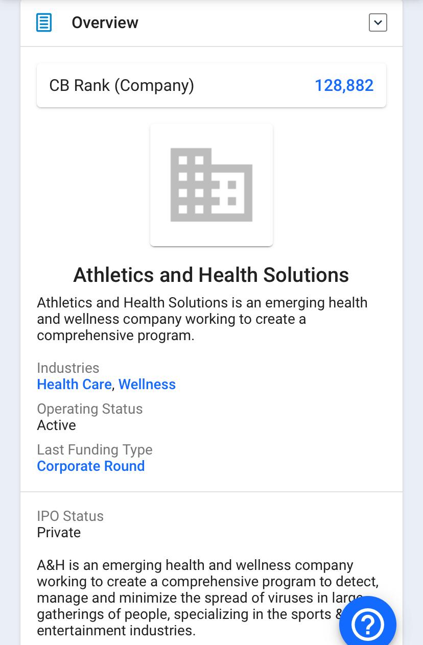 Athletics and Health Solutions Inc