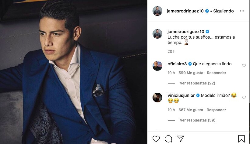 James Rodríguez, Instagram