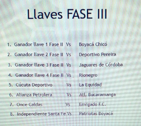 Copa Betplay, partidos fase 3