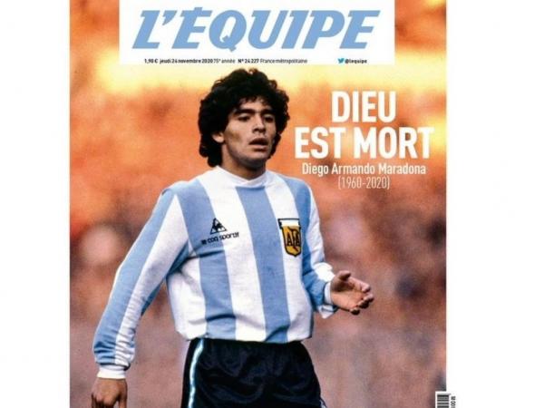 L'Equipe despide a Maradona