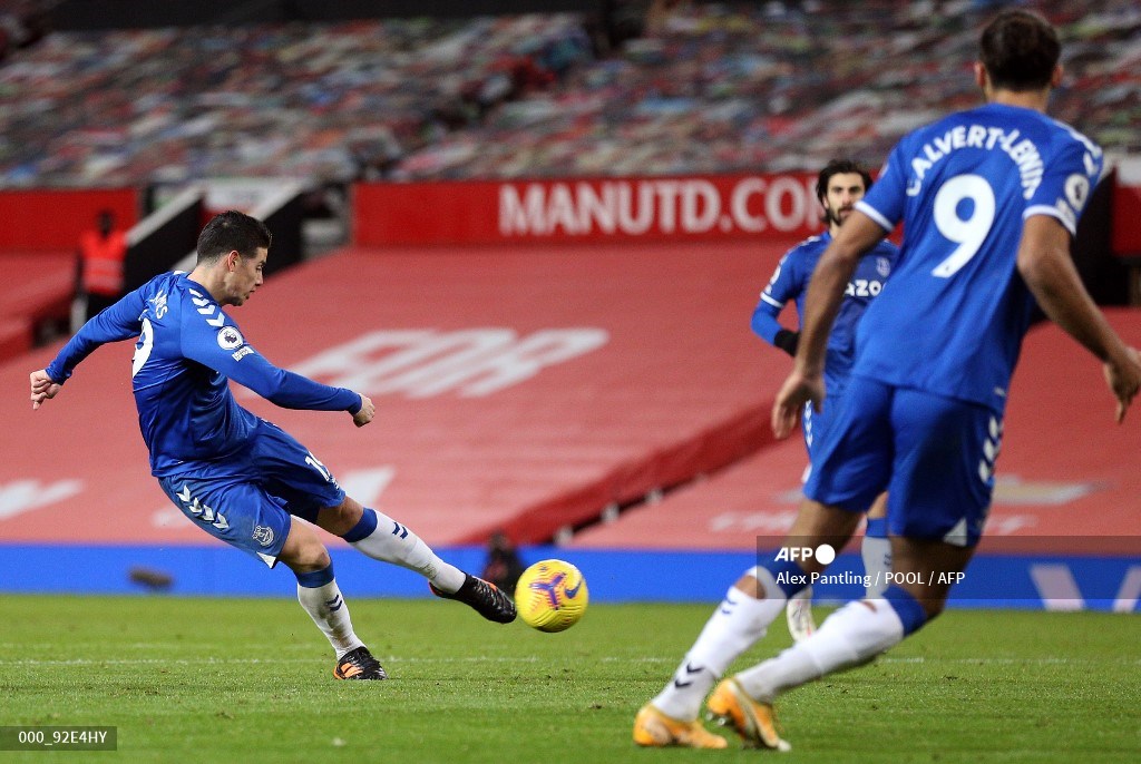 James Rodriguez goal: Manchester United vs Everton;  First league