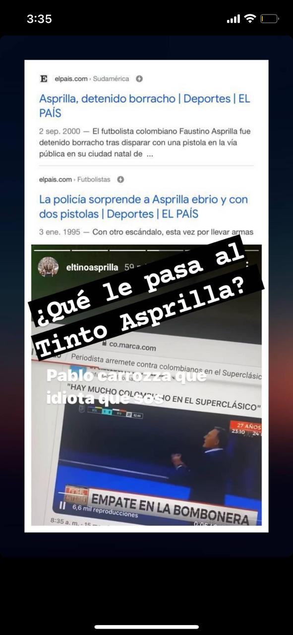 Captura de pantalla Pablo Carrozza