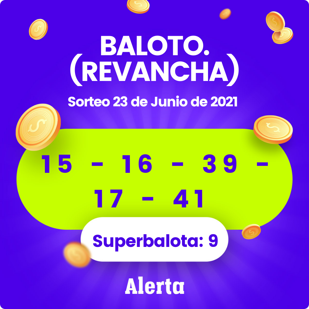 Resultado Lotería Baloto para el miércoles 23 de junio