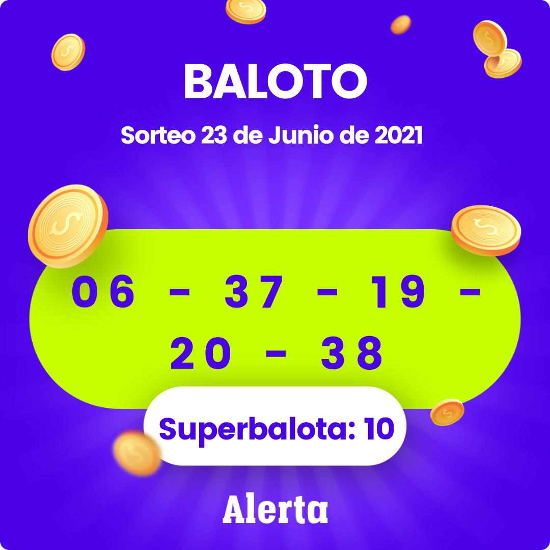 Resultado Lotería Baloto para el miércoles 23 de junio