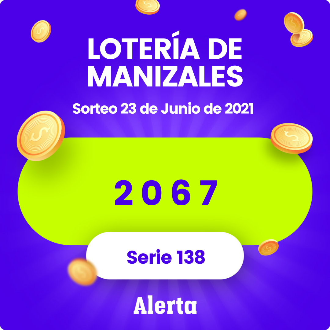 Resultado Lotería de Manizales para el 23 de junio.