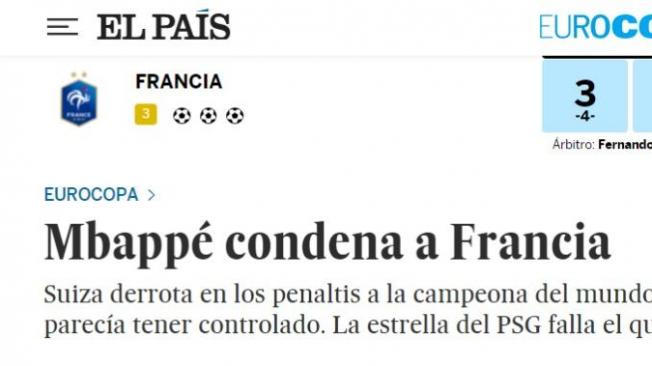 El País, Francia eliminado