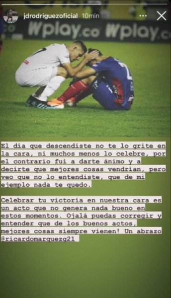 Juan David Rodríguez en Instagram