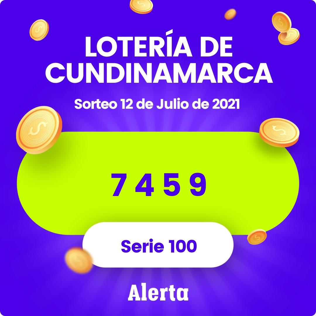 Lotería de Cundinamarca resultados lunes 12 de julio