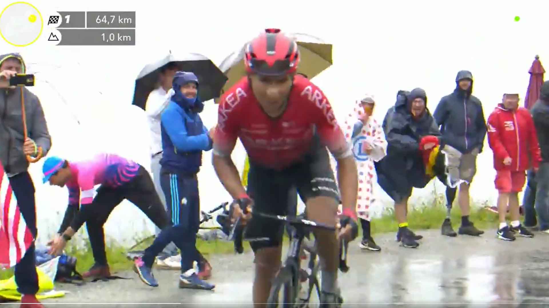 [VIDEO] Nairo Quintana thus became the leader of the mountain