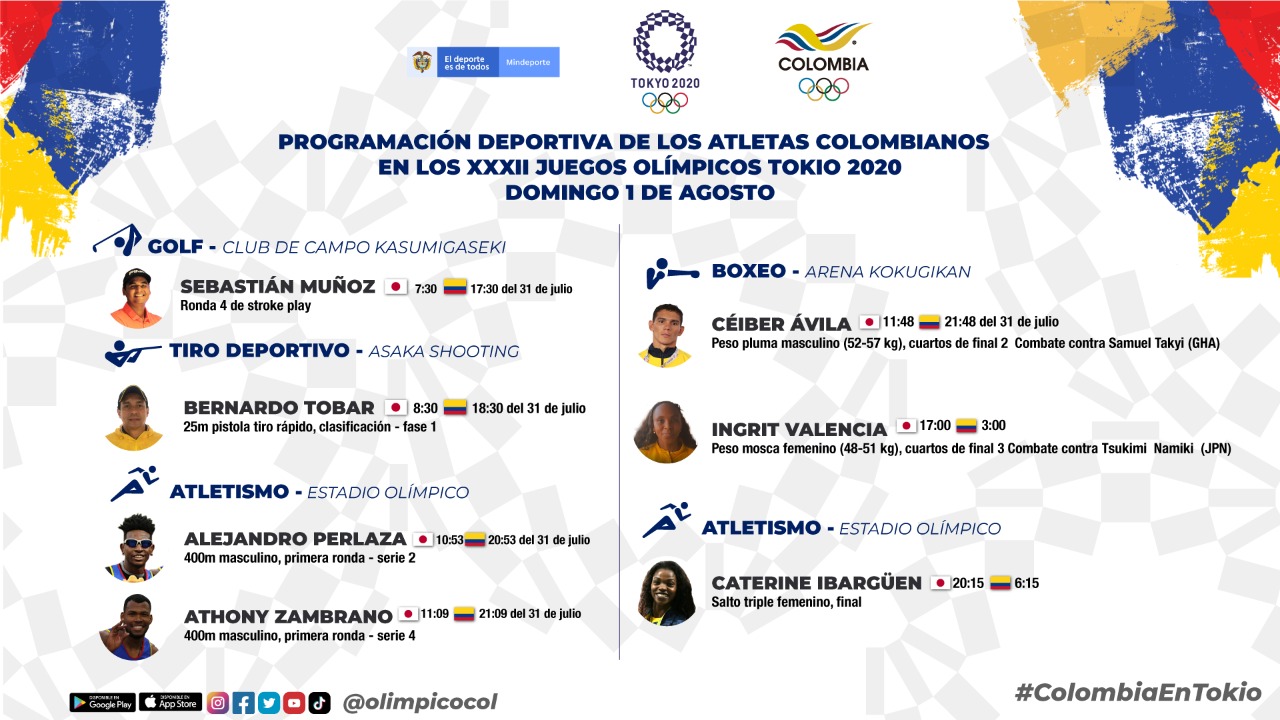 Programación de los colombianos 31 de julio y 1 de agosto