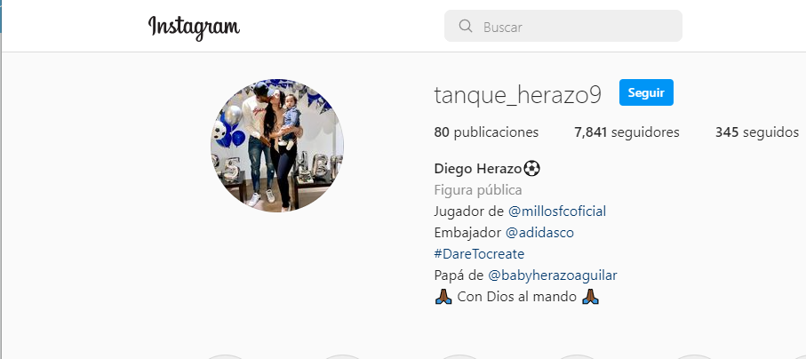 Diego Herazo, perfil Instagram