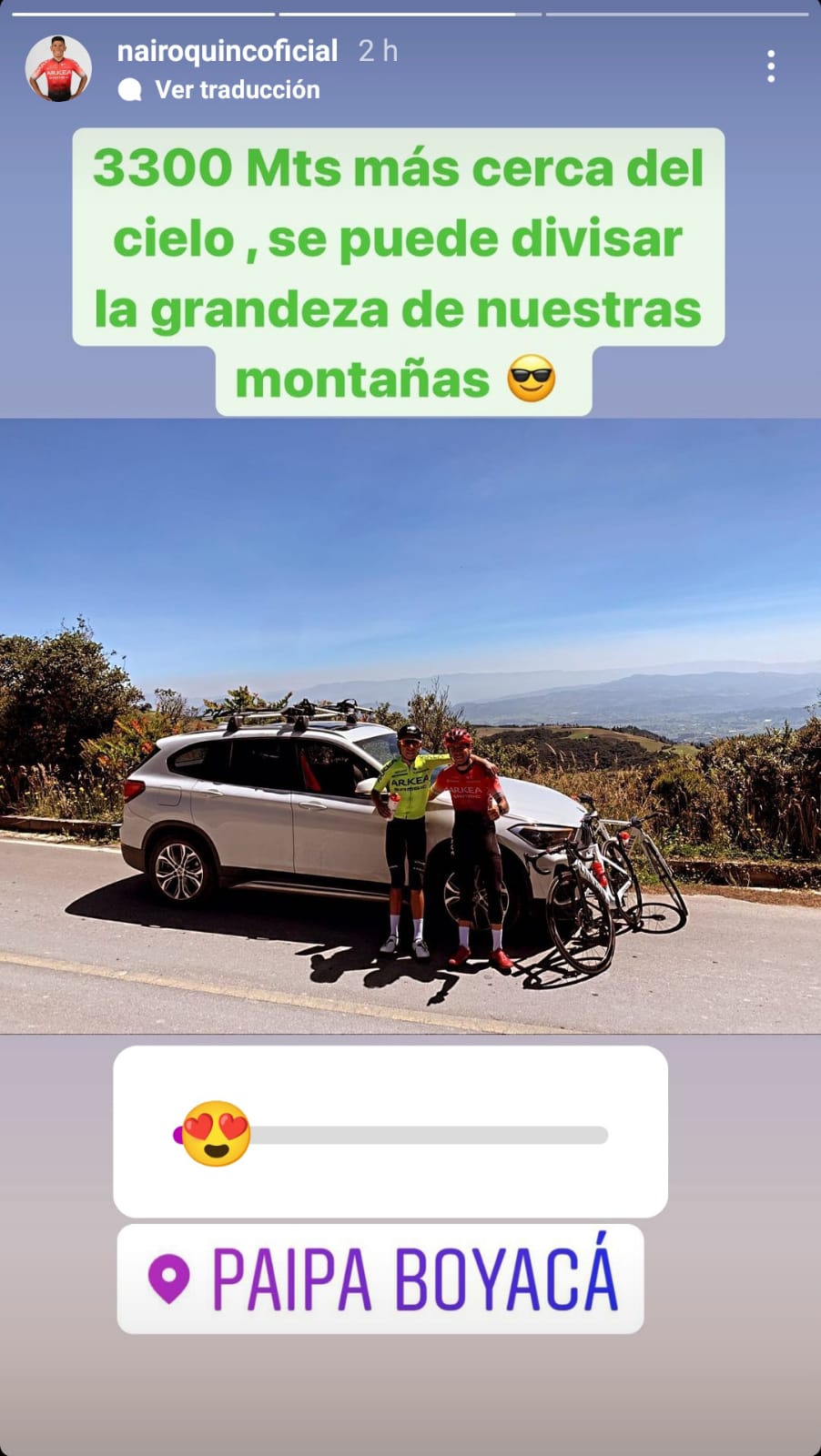 Entrenamiento de Nairo Quintana