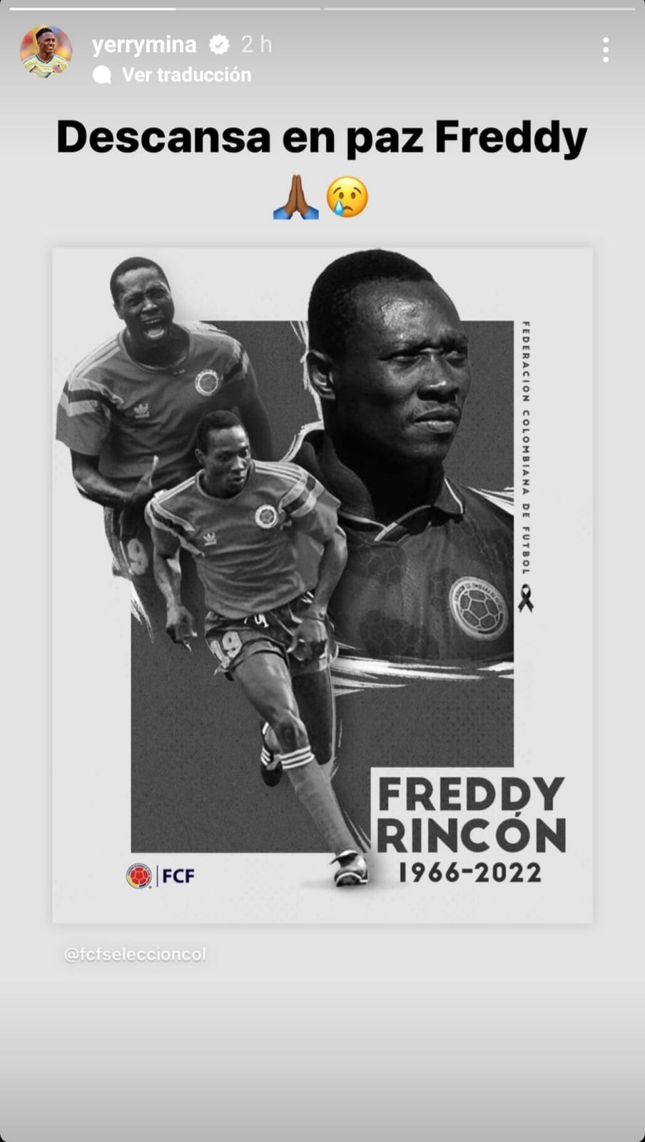 Mensaje a Freddy Rincón