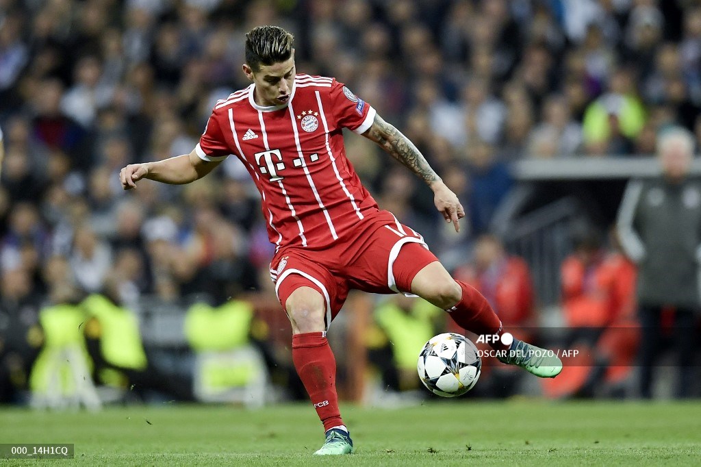 James Rodríguez en su paso por Bayern Múnich