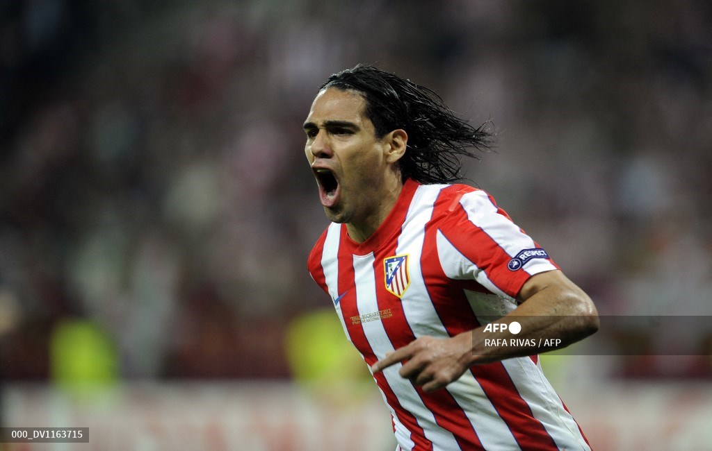 Falcao en la final de la Europa League 2012.