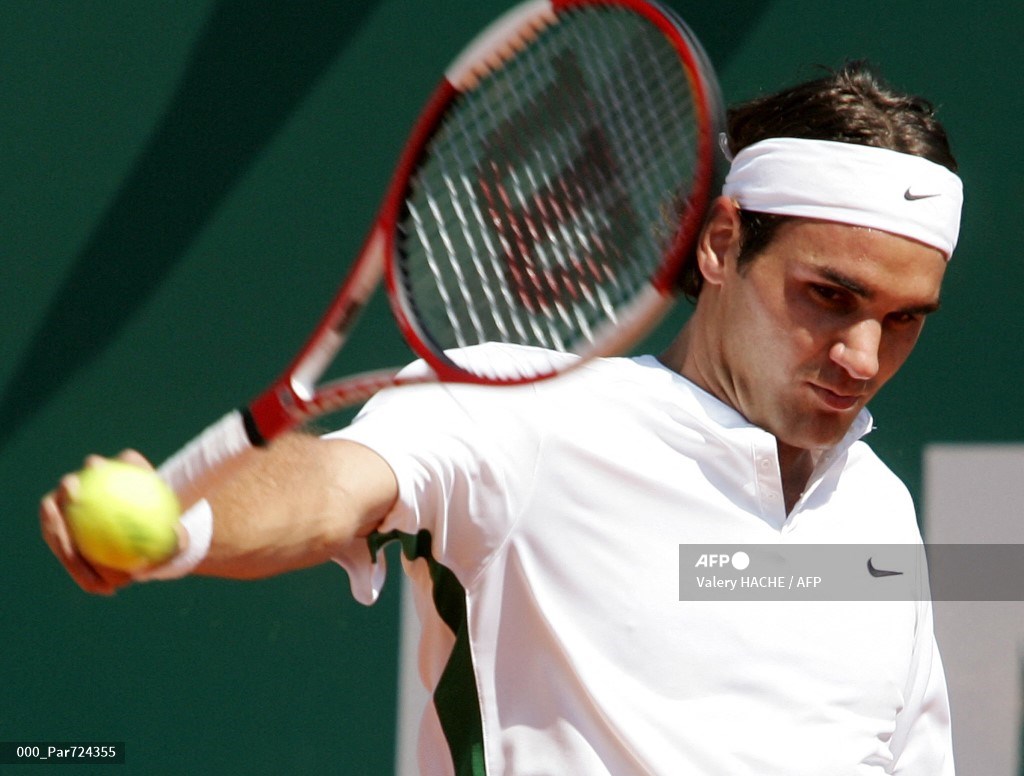 Roger Federer en la Final del Masters 1000 de Montecarlo 2006 vs Rafael Nadal