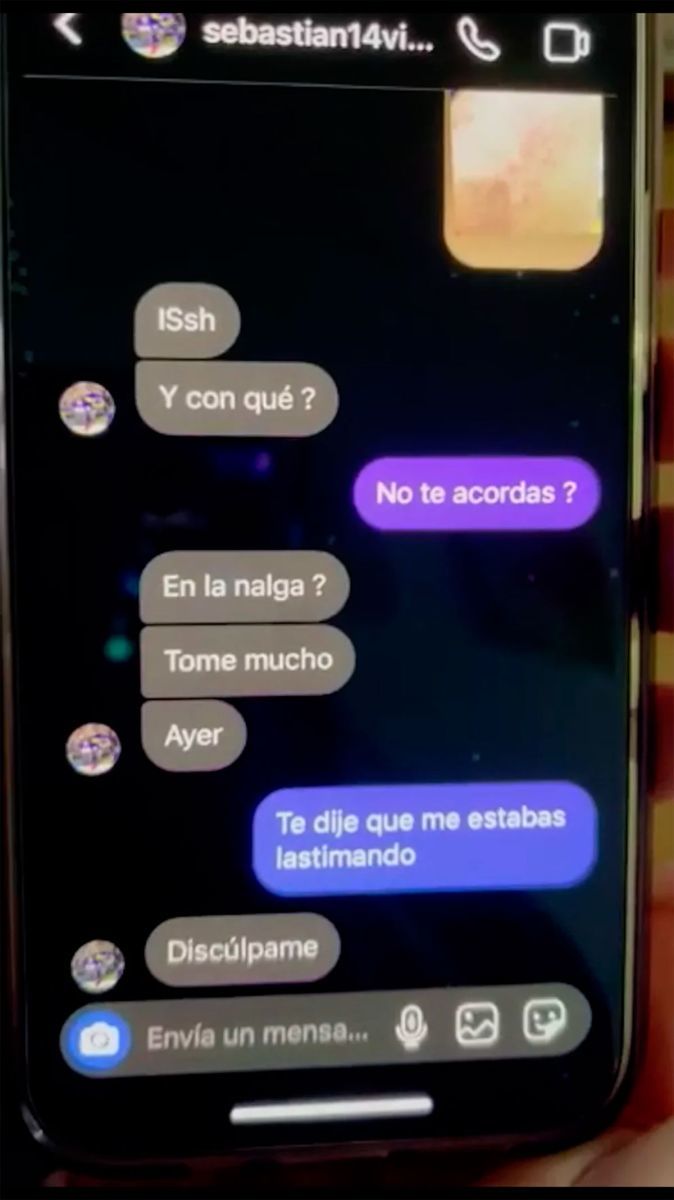 Sebastián Villa y conversación abuso sexual