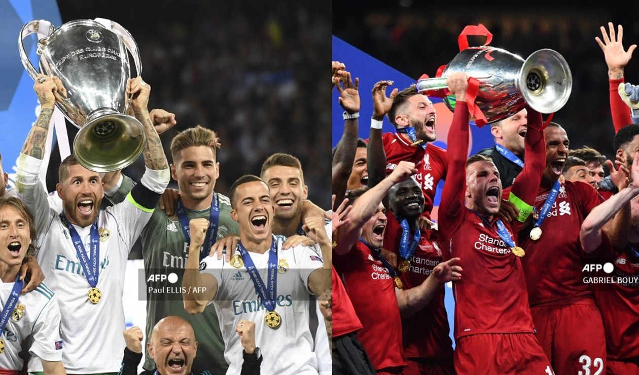 Real Madrid y Liverpool, campeones de la Champions League.