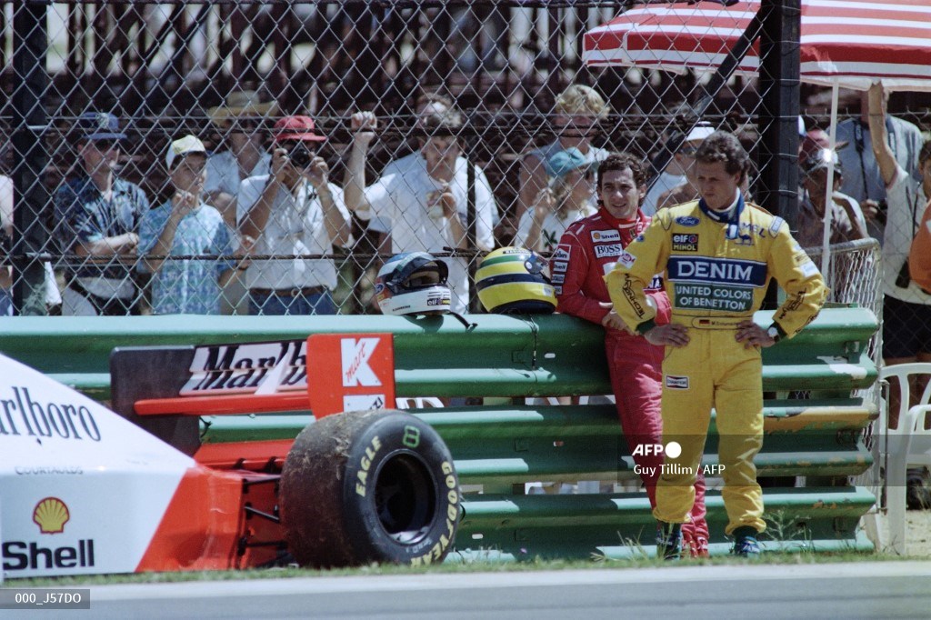 Ayrton Senna y Michael Schumacher