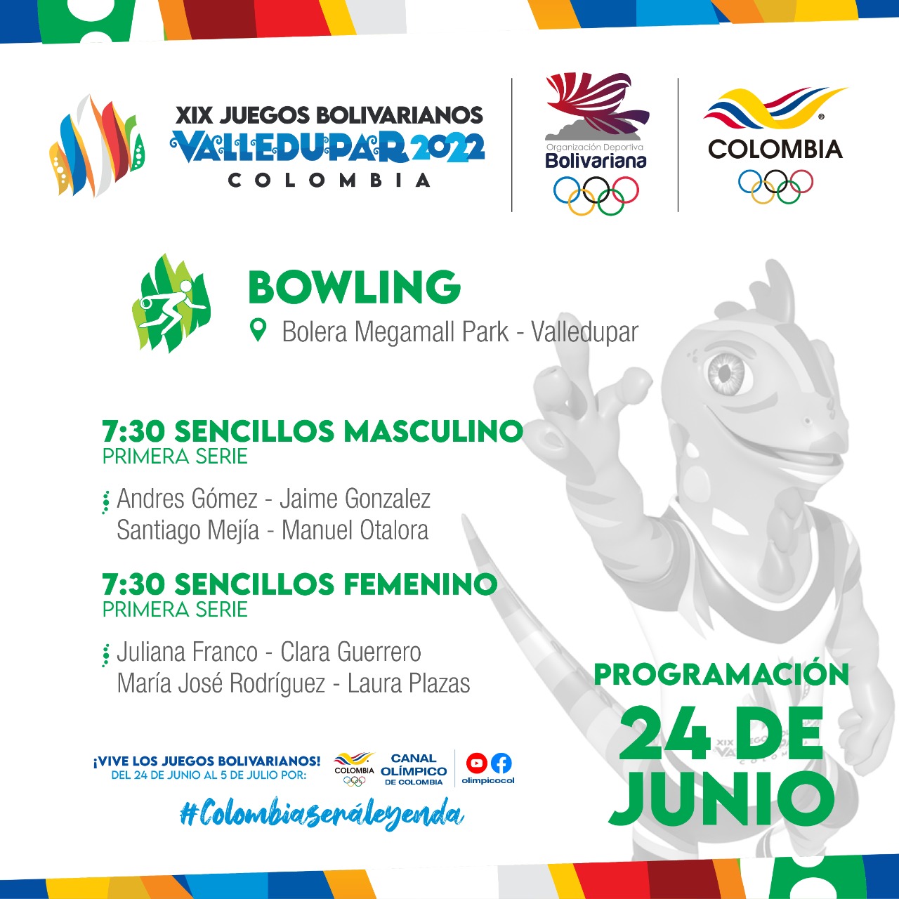 Juegos Bolivarianos 24 de junio