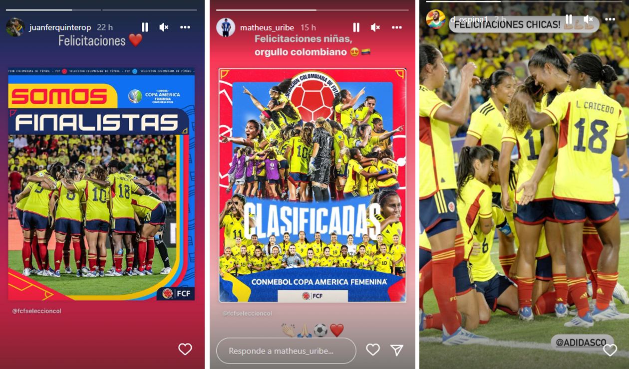 Felicitaciones hombres a selección colombia femenina