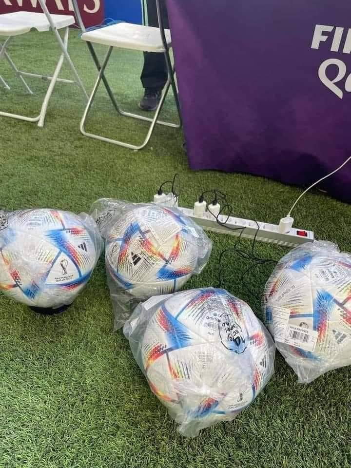 Balones cargando en el Mundial de Qatar