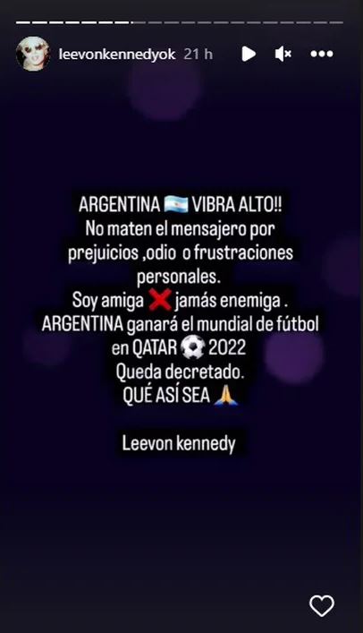 Predicción de Leevon Kennedy sobre el posible título de Argentina en Qatar 2022