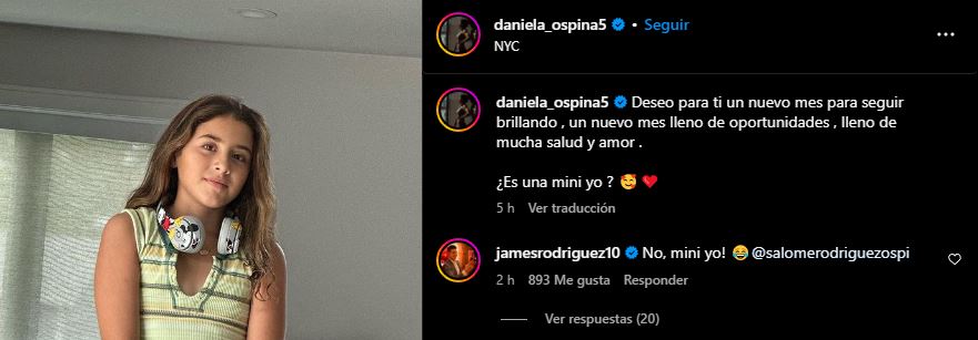 James Rodríguez y Daniela Ospina discutiendo por parecido de su hija Salomé