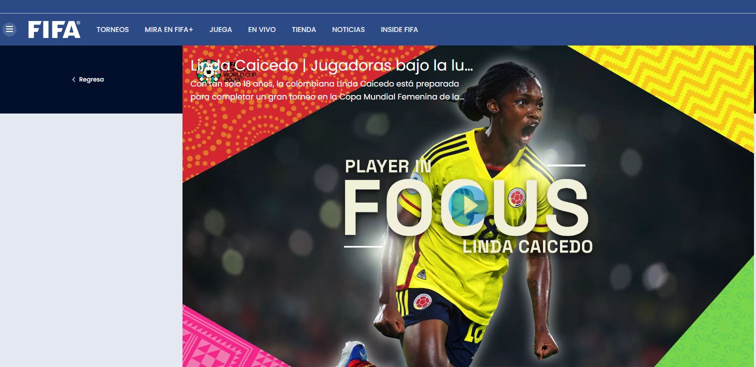 Video de la FIFA dedicado a Linda Caicedo y su participación en la Copa del Mundo Femenina