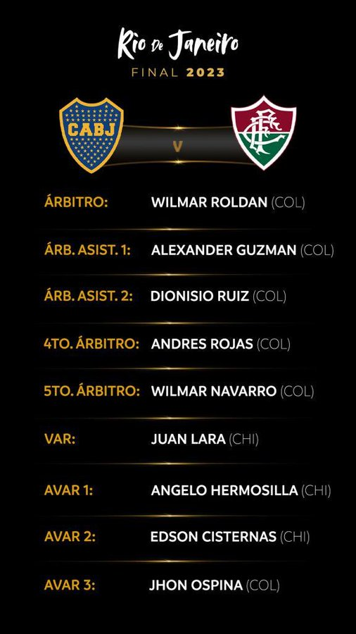 ¿Quiénes son los árbitros de la final de la Copa Libertadores?