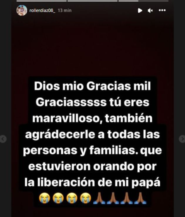Reacción de Luis Díaz tras liberación de su padre
