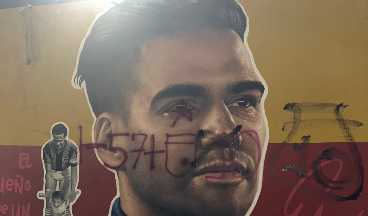 Mural de Falcao en El Campín