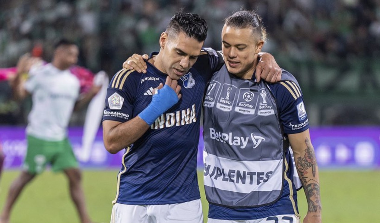 Falcao y Leonardo Castro, futbolistas de Millonarios