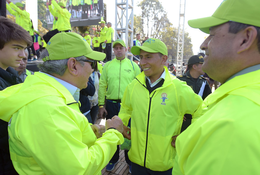 Nairo Quintana en la Carrera por la Policía 10K