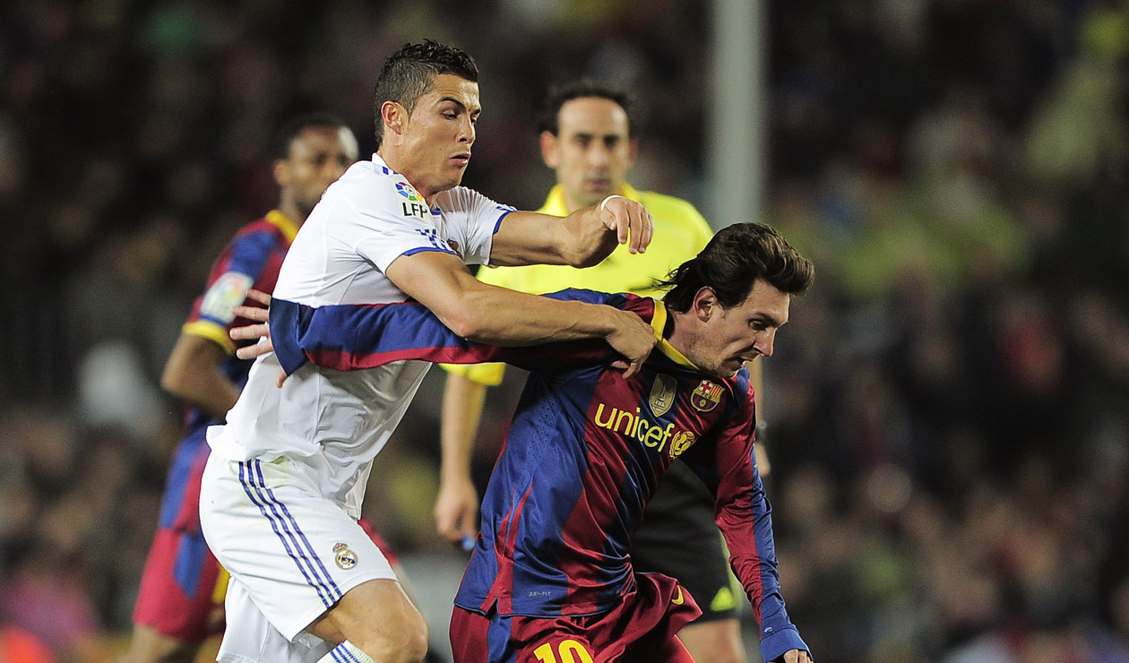 Messi en la victoria del Barcelona 5-0 por Liga ante el Real Madrid