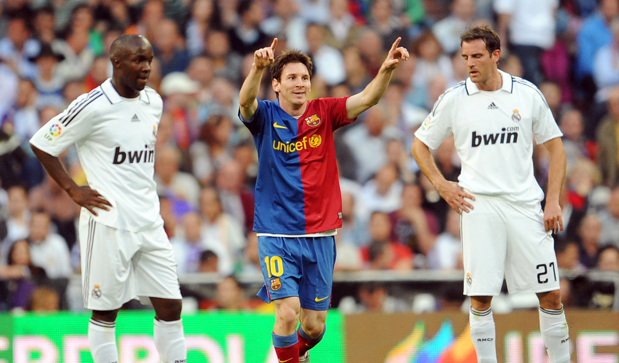 Messi contra el Real Madrid en 2009