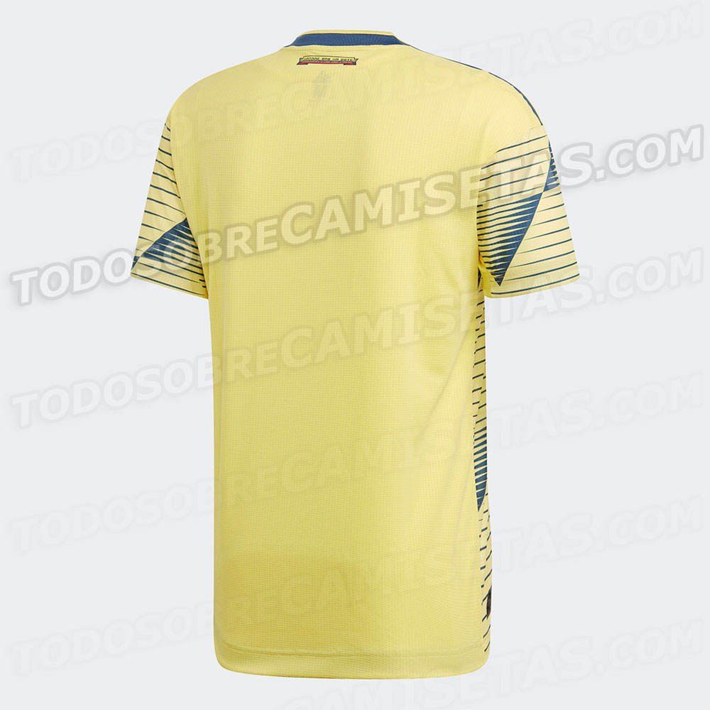 Respaldo de la que sería la nueva camiseta de la Selección Colombia