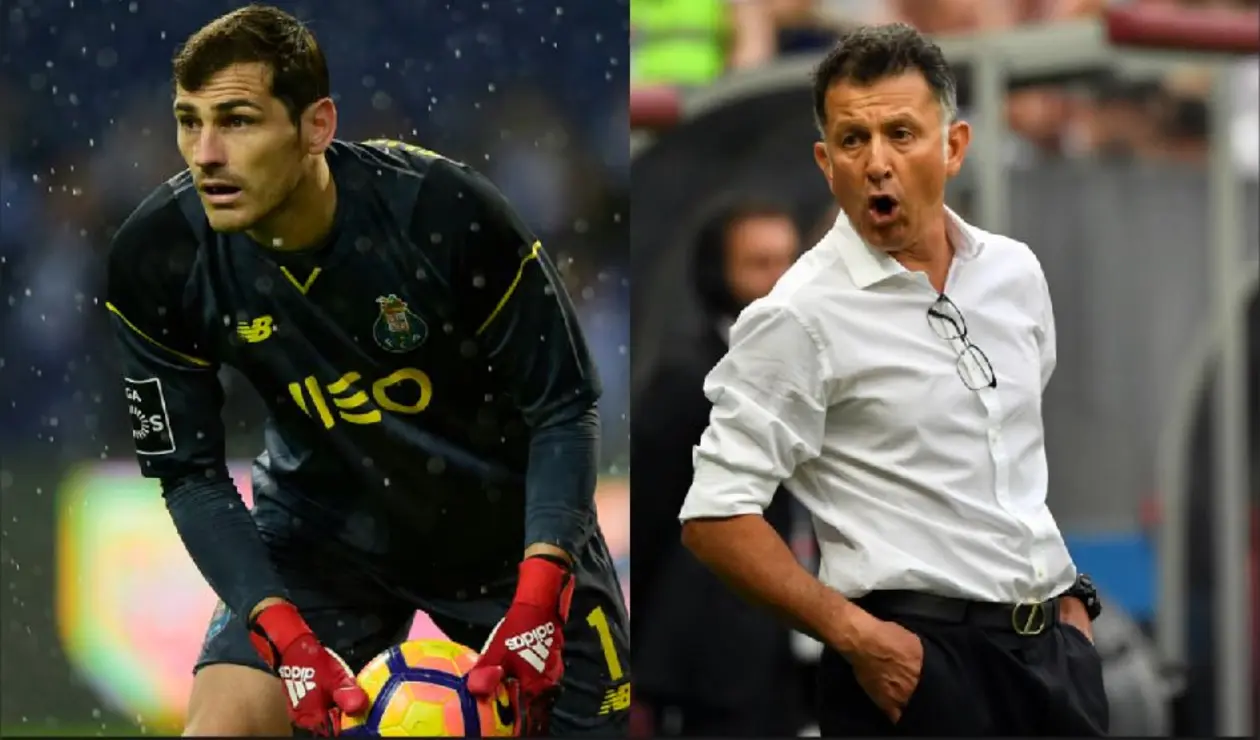 Iker Casillas (Arquero - Oporto) y Juan Carlos Osorio (DT - México)